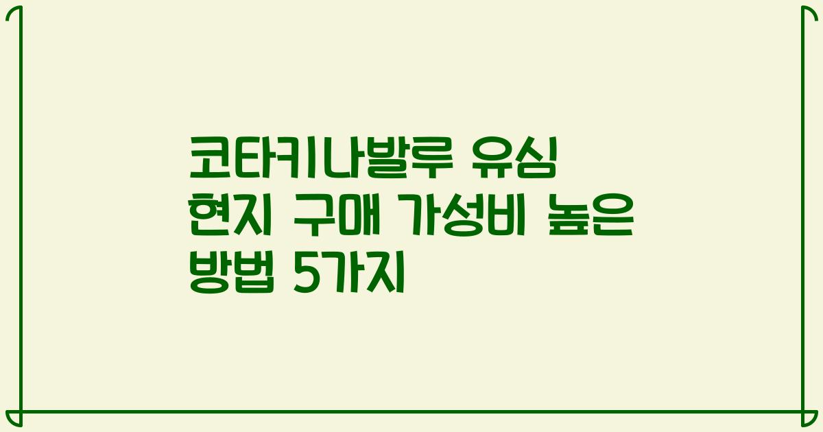 코타키나발루 유심 현지 구매 가성비 높은 방법 5가지
